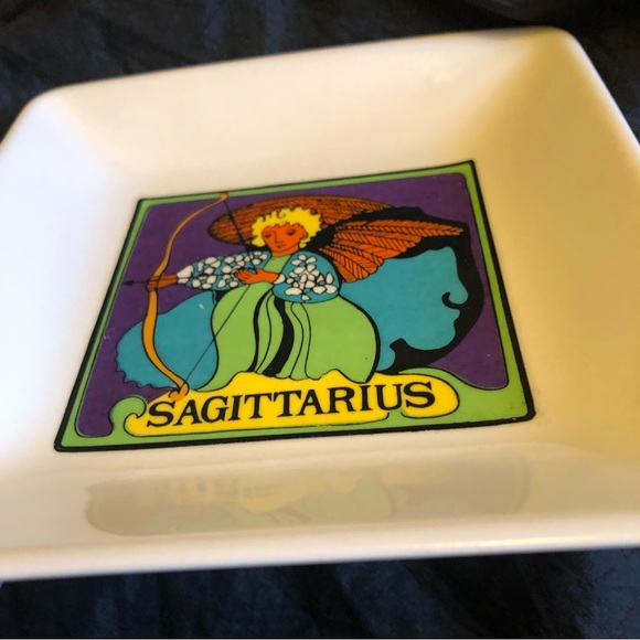 Sagittarius 5" Square Trinket / Candy / Jewelry Ceramic Dish - Picture 2 of 16